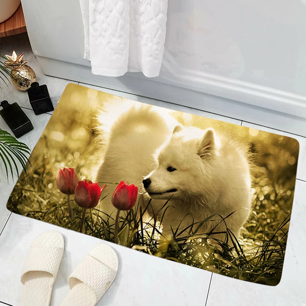 

Animal Little Wolf Doormat 3D Print Anti-slip Absorb Water Bath Mat Bathroom Home Kitchen Bedroon Floor Entrance Mat