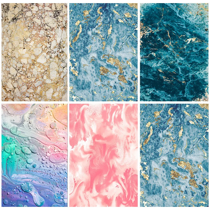 

SHENGYONGBAO Vinyl Custom Photography Backdrops Props Colorful Marble Pattern Texture Photo Studio Background 201128SDS-02