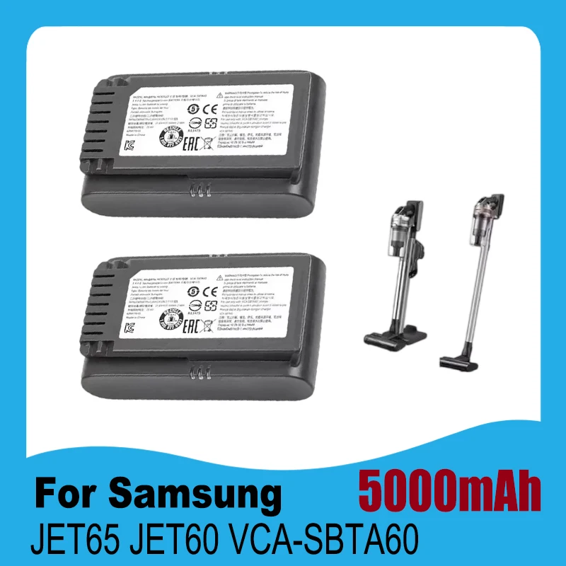 Фото Аккумулятор для пылесосов Samsung VCA-SBTA60, Jet 60, Turbo Jet 75E, Complete, VS15A6031R4, VS15A6031R5, VS20B75ACR5, VS20B75ADR5 №1