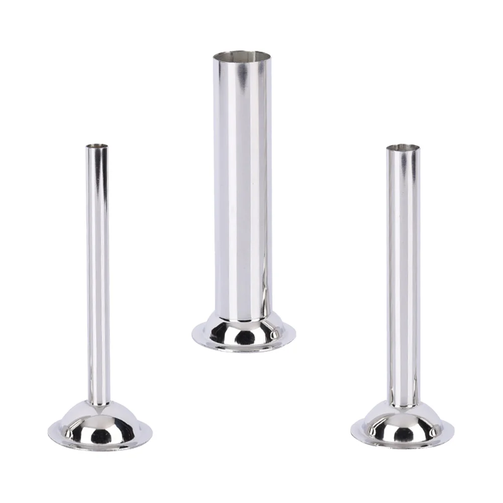 

3pcs Sausage Stuffer Tubes Sausage Filling Tubes Funnels Stainless Steel Grinder Stuffer Tubes Grinder Size 1