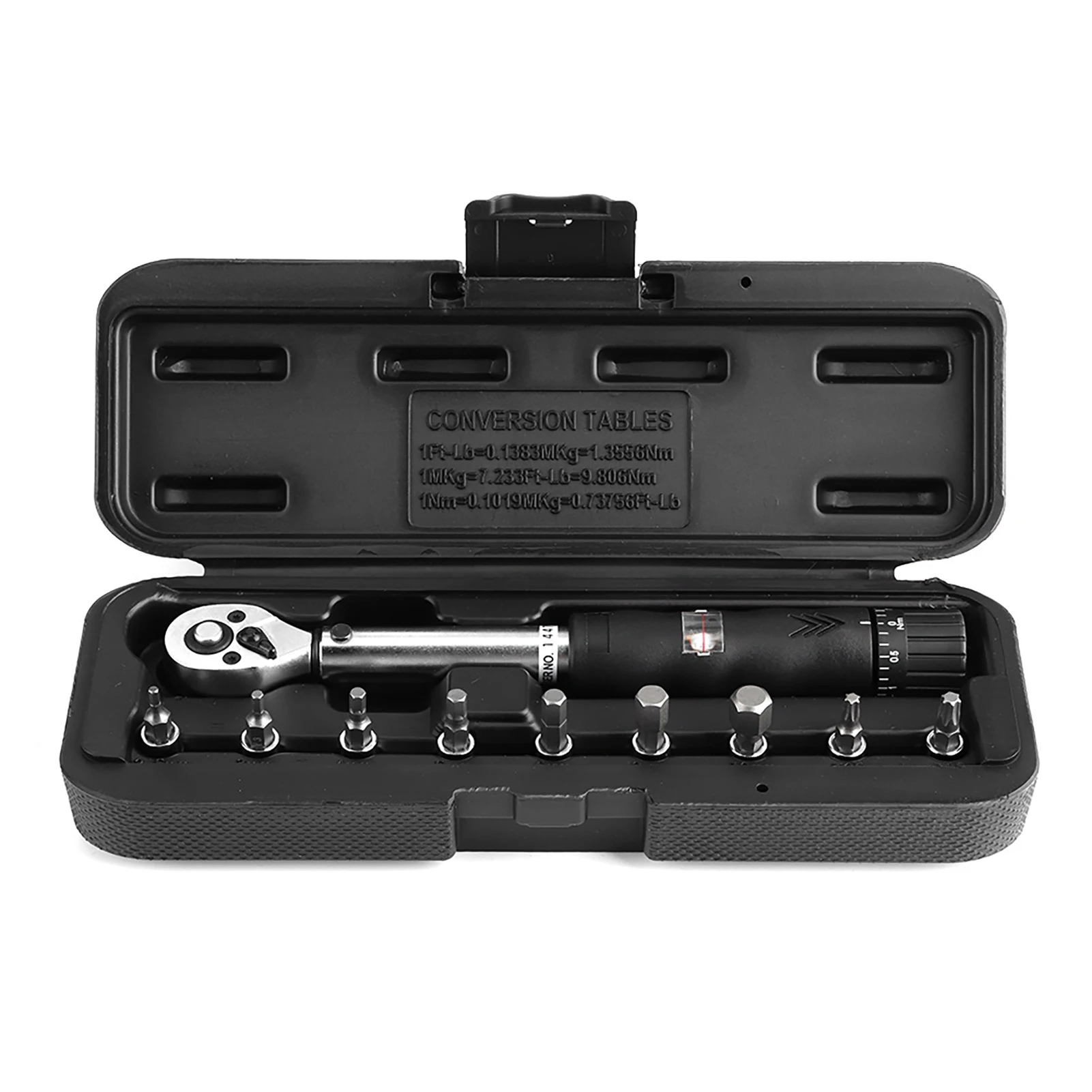 

10pcs/set 2-14NM 1/4in Adjustable Torque Wrench High Precision Window Display Preset Spanner Car Bicycle Repair Tools Kit