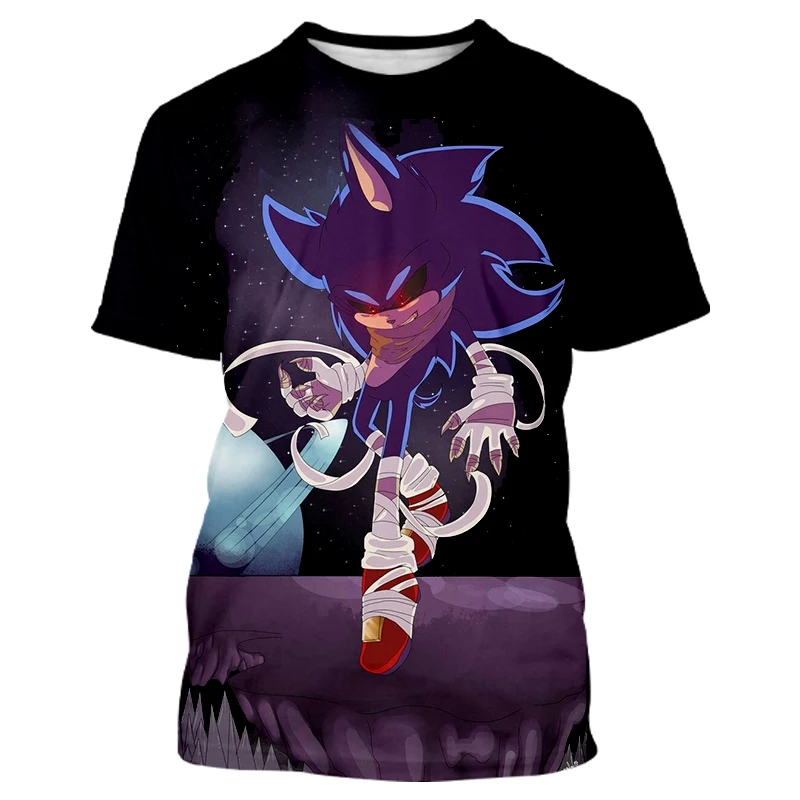 

Детская футболка с персонажами мультфильмов для мальчиков и девочек, детские футболки, детские футболки, топы, одежда, суперзвуковая футбол...