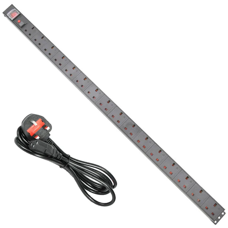 

Удлинитель PDU с 16 отверстиями, розетки из алюминиевого сплава стандарта Великобритании, интерфейс C13, защита от перегрузки 13A