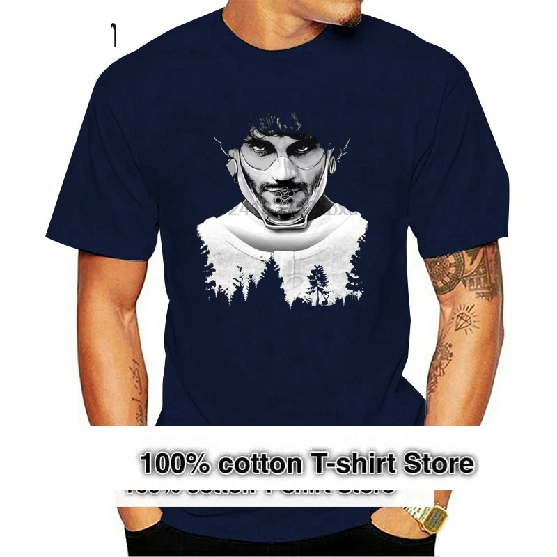 

Horror film series Hannibal DIY men's short sleeve T-shirt cotton Round collar