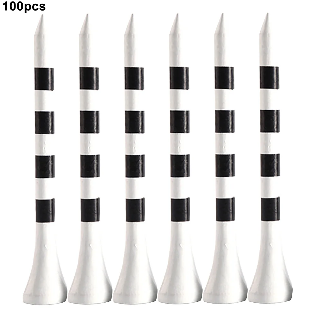 

100pcs/set Golf Tees Durable Practical Training Aids Club Lawn Cutting Practice 7cm 8.3cm Kids Adults Bamboo Outdoor Sports