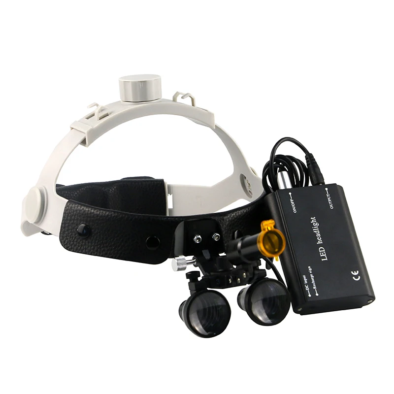 

2.5X/3.5X Binocular Dentist Magnifing Glass 5W LED Lights Dental Loupes Headlight Dental Lab Medical Loupe Surgical Headlight