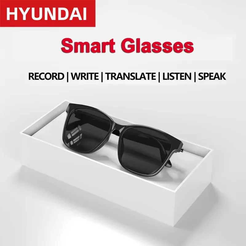 Фото HYUNDAI HY-C8 AI Умные очки Интеллектуальный перевод Беспроводные Bluetooth-очки Гарнитура для синхронного перевода в реальном времени №1
