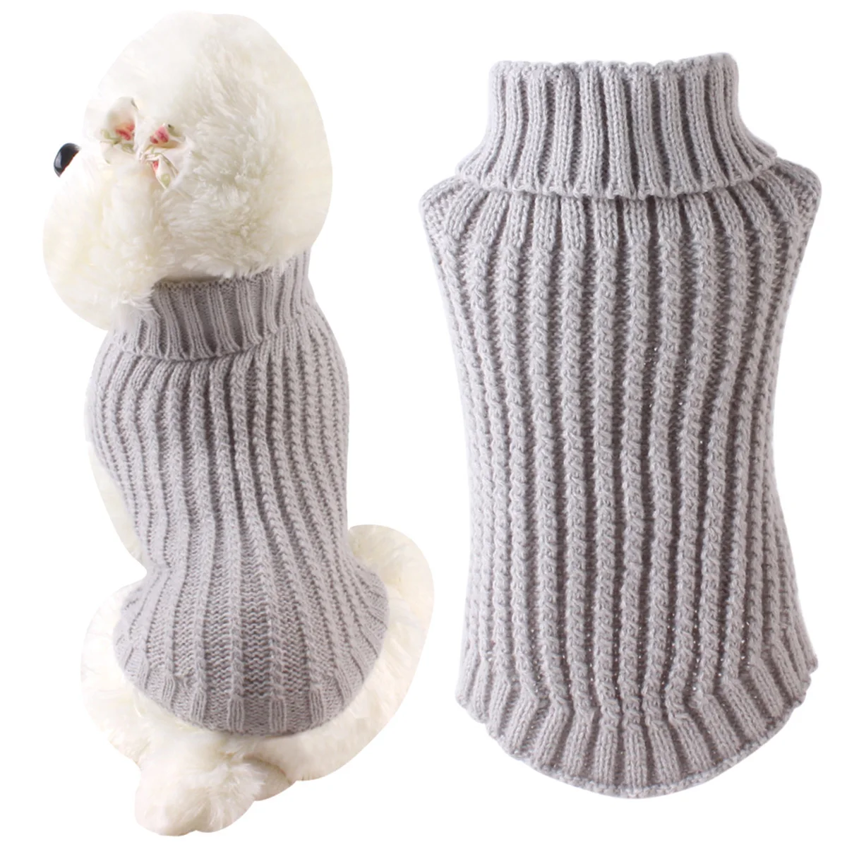 

Pet Dog Winter Soft Knitted Sweater Puppy Crochet Coat Clothes