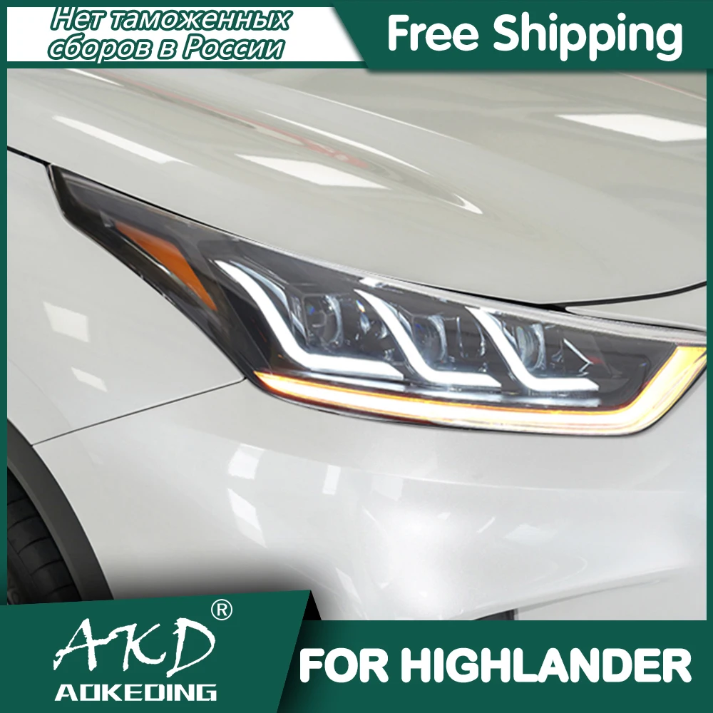 Автомобильные фары для Toyota Highlander 2021-2022 DRL Hella светодиодсветодиодный Биксеноновая