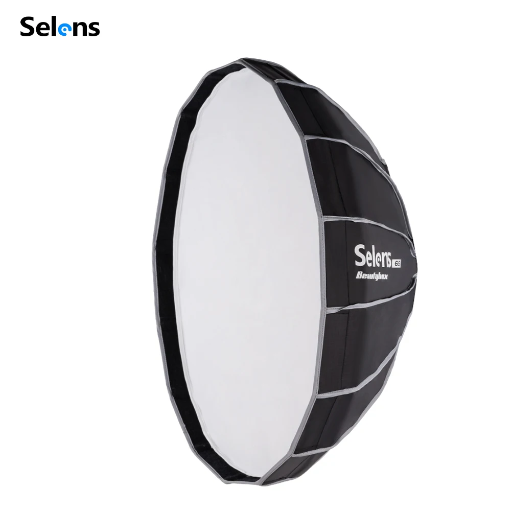 Фото Selens 65/85/120 см зонтик радар софтбокс Beauty Dish софтбокс с диффузором, сумка для хранения для фотостудии Bowens Mount №1