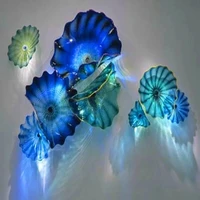 nordic home beside light blown glass flower plate wall decoration living room