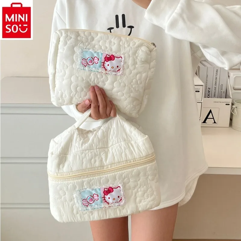 MINISO San Liou мультяшная Hello Kitty женская косметичка большая емкость милая сумка для