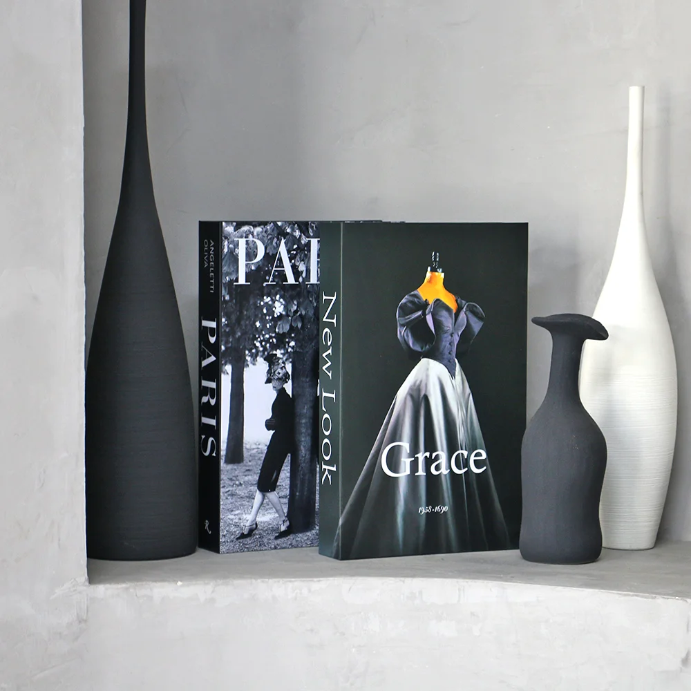 

Fashion Fake Book Luxury Decoration Books Fashion Modern Home Decor Desktop Luxury Decoration Book Simulation Prop Books
