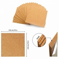 40pcs cork coasters cooking mat square cork mat self adhesive diy backing sheet for home bar acrylic coaster protector pans
