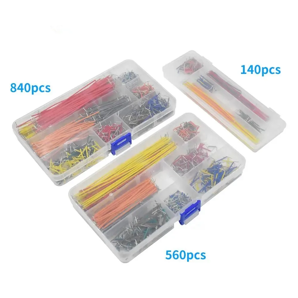 

140Pcs 560Pcs 840Pcs Preformed Breadboard Jumper Wire Kit 14 Lengths Assorted for Breadboard Prototyping Circuits