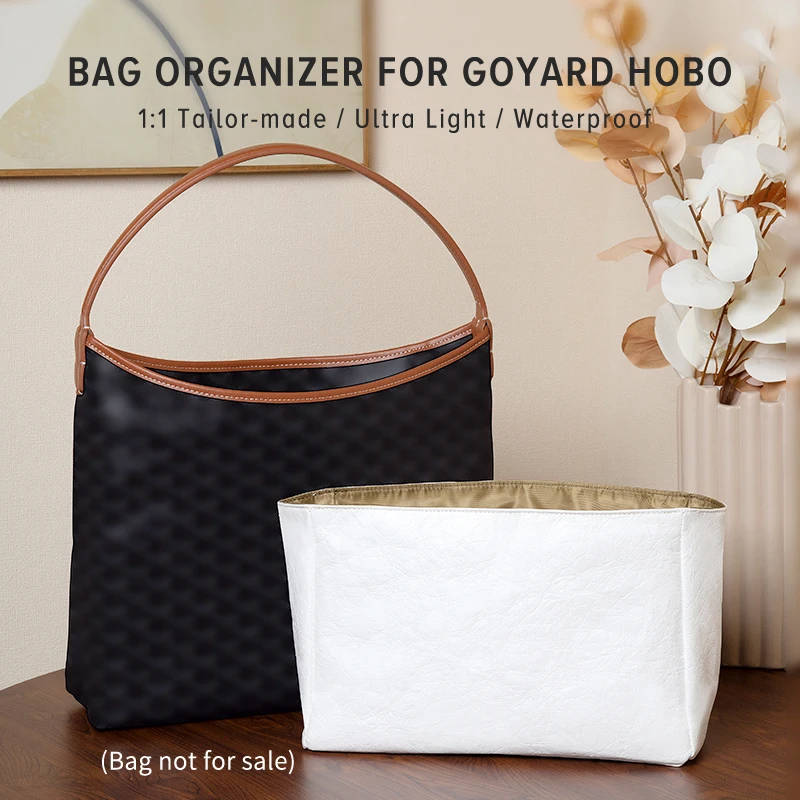 Фото WUTA Dupont бумажный пакет-органайзер, вставка для Goyard Hobo, портативная дорожная сумка, вкладыш для хранения косметической внутренней сумки, поддерживающий формирователь №2