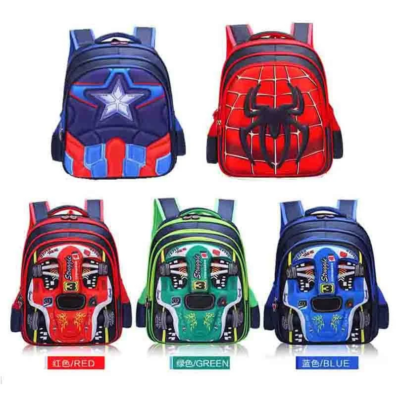 

New primary school schoolbag 3-15 years old cartoon car backpack 3D hard shell schoolbag