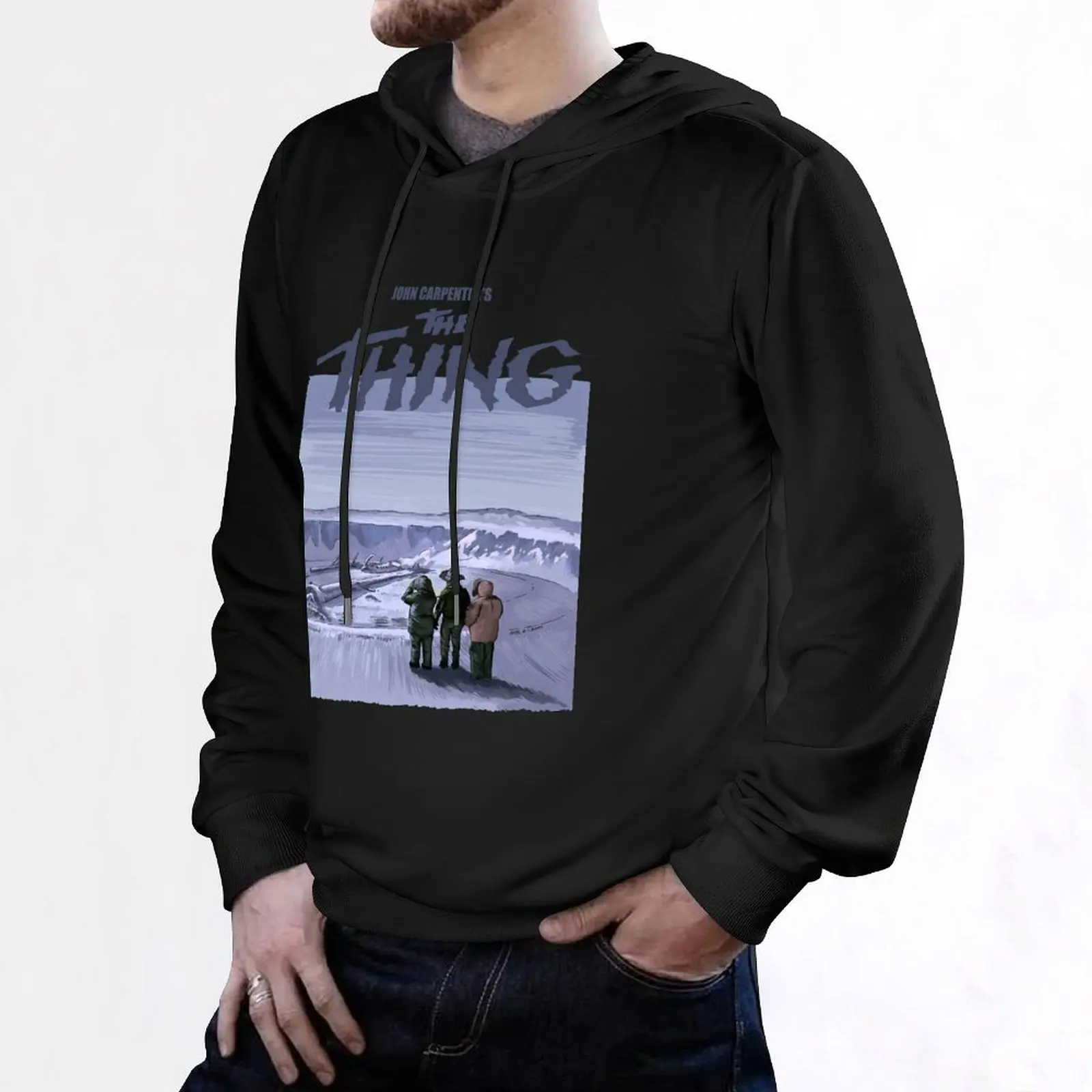 Иллюстрация Джона Карпентера The Thing с названием Берро пуловер капюшоном мужской