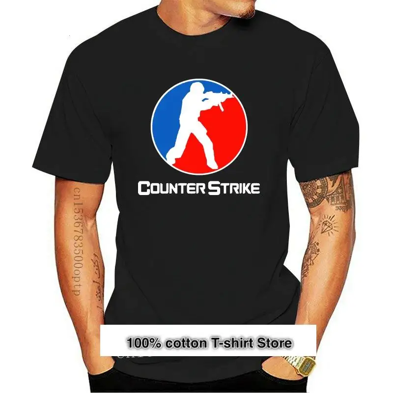 

Camiseta negra с логотипом Counter Strike для мужчин, игра в линию, talla S a 3XL, новинка 2021