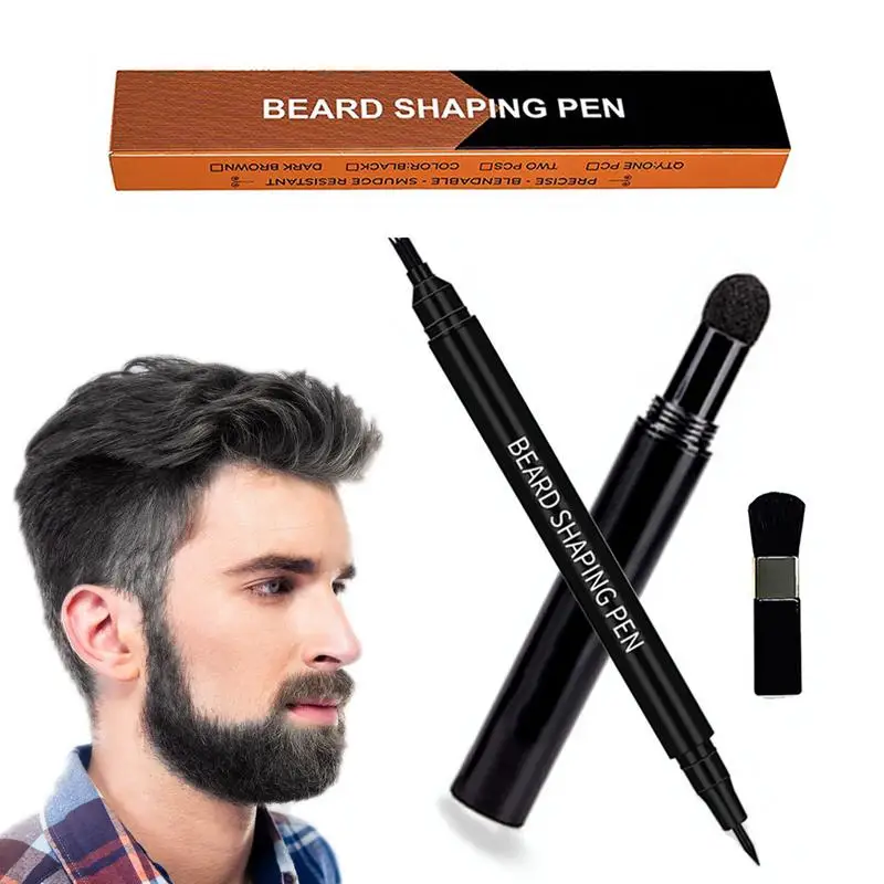 

Double-ended Beard Pen Pencil Filler Kit For Beard And Facial Hair Waterproof Longlasting Facial Hair Filling Pen Creates