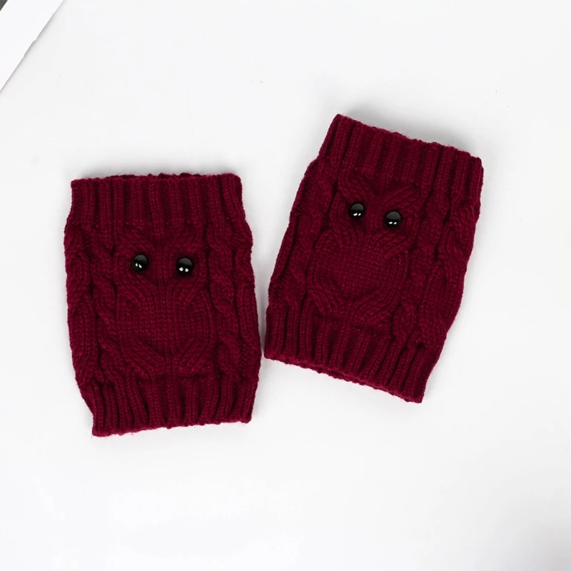 Женские зимние вязаные гетры с милыми глазами совы сапоги манжетами топперы