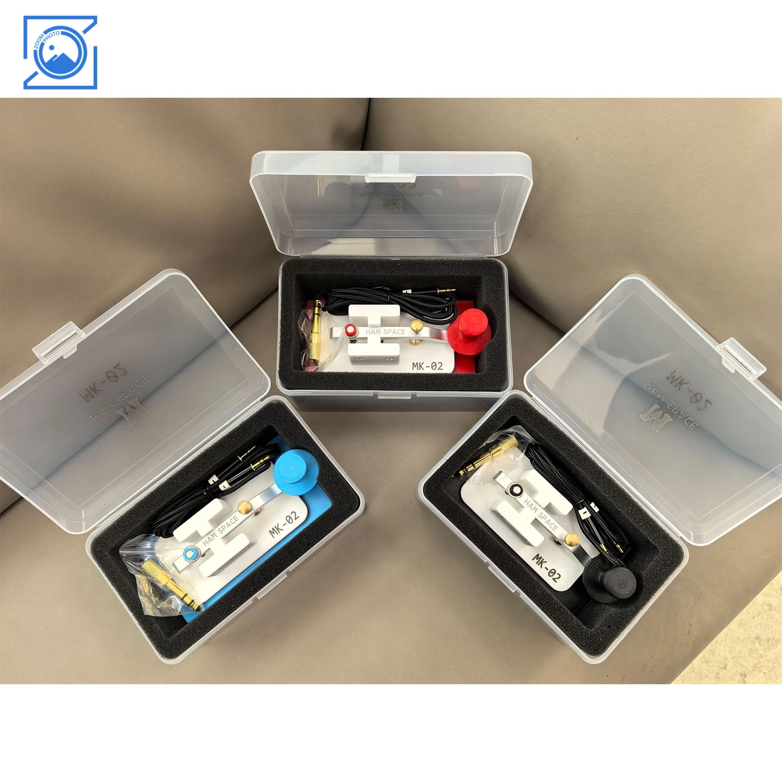 Фото HAM SPACE MK-02 Код Морзе CW Key Мини-ручной ключ с 3D-печатью Высококачественный радиоаксессуар с адаптером 3,5–6,5 №4