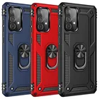 Бронированный магнитный металлический чехол для Samsung Galaxy A12 A50 A51 A32 A21S A31 A71 A52 A70 A72 A22 A01 A03s A02s A20 M21 M31, чехол с кольцом