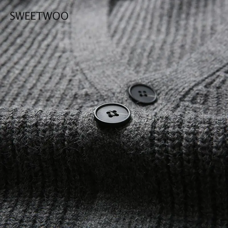 2021 New Fashion Brand Sweater Men Cardigan Thick Slim Fit Jumpers Knitwear Warm Winter Korean Style Casual Clothing Male Tide