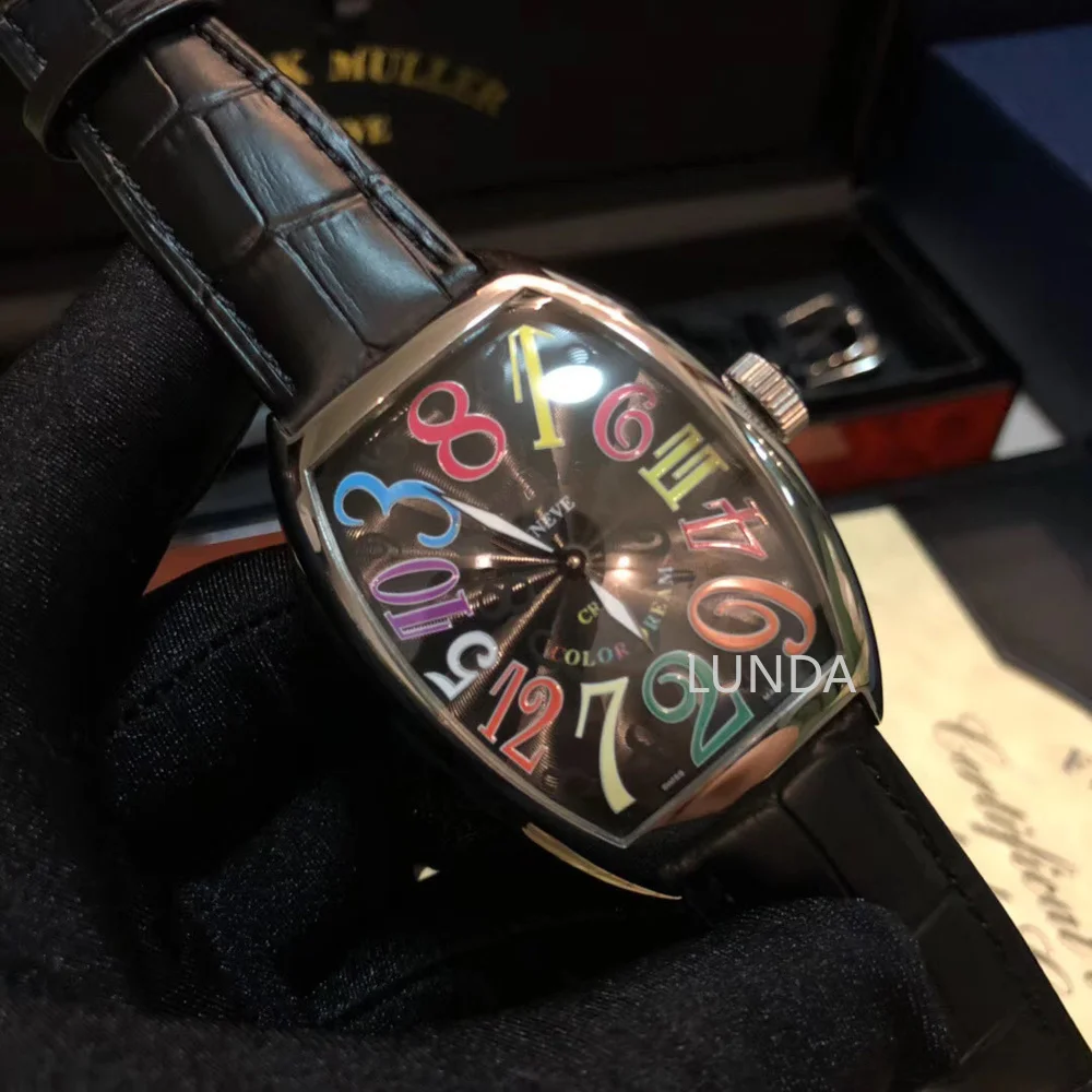 

Новинка, Классические Мужские автоматические механические часы с сапфировым стеклом, без даты, с белым циферблатом, зеркальные радужные ча...