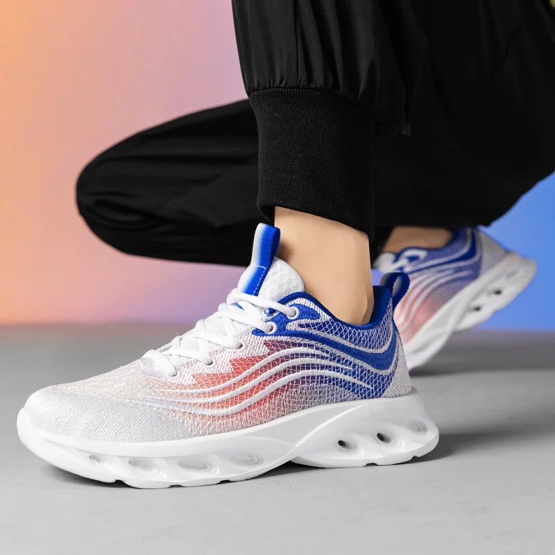 Brand Men Shoes Lace Up Mesh Men's Running Shoes Breathable Lightweight Casual Shoes Big Size Man Tenis Shoe Zapatillas Hombre