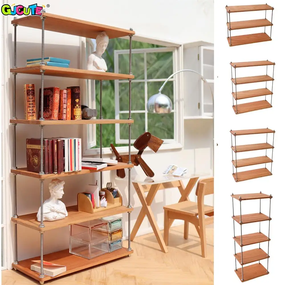 

1/6 Scale Miniature Dollhouse Multi Layer Storage Rack Mini Book Shelf Display Stand Furniture Model Doll Accessories Toy