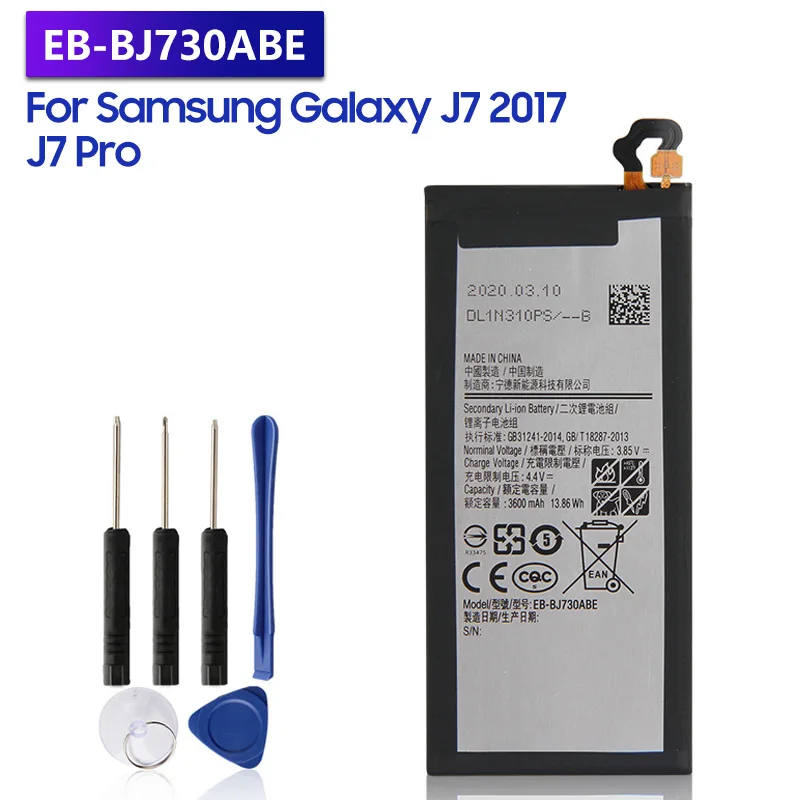 

Replacement Battery EB-BJ730ABE For Samsung Galaxy J7 Pro J730 J7 2017 J730F J730G J730GM SM-J730F SM-J730DS SM-J730FM 3600mAh