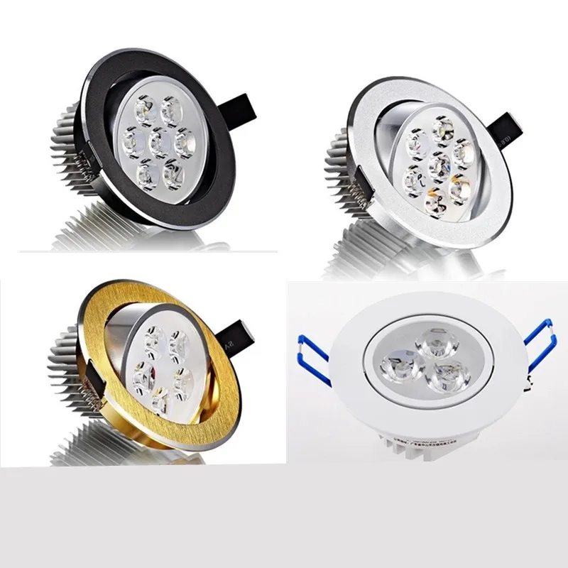 

3W 5w LED Downlight Recessed Ceiling Light, Round Panel Lamp -for Bathroom Bedroom Kitchen Lighting (6000K, AC220-265v
