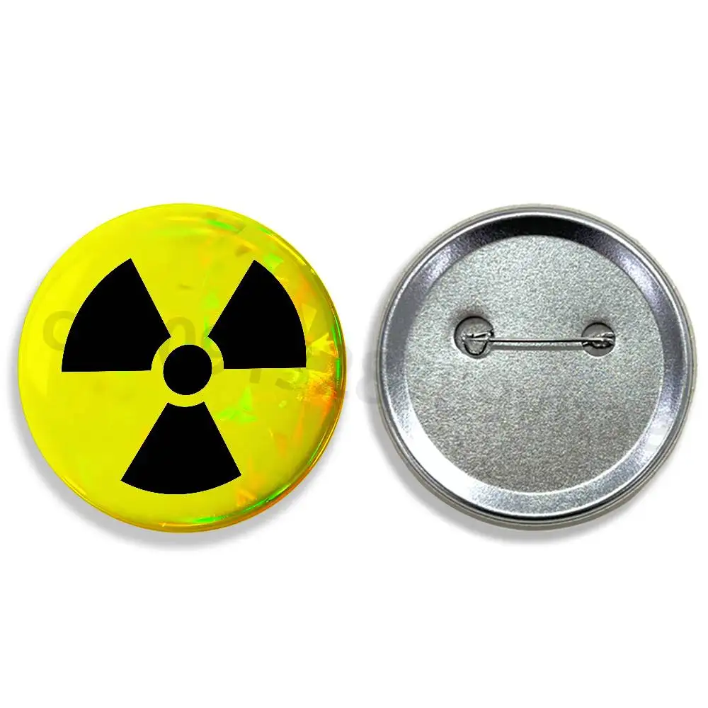 Фото Значки Umbrella Corporation Biohazard Nuclear, 58 мм, милые мультяшные значки ручной работы, броши для рюкзаков, аксессуары, украшения, подарки №2