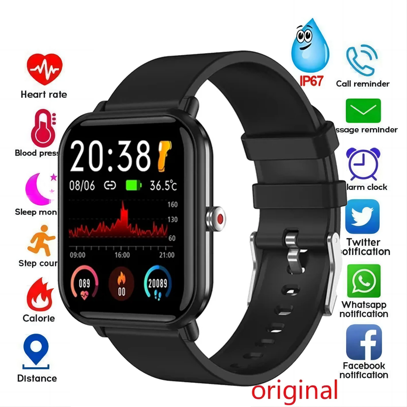 Смарт-часы для мужчин и женщин спортивные цифровые наручные часы с цветным