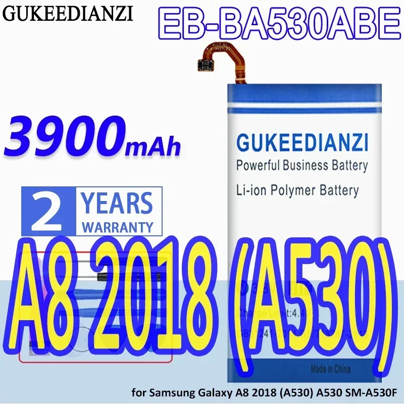 Аккумулятор GUKEEDIANZI большой емкости EB-BA530ABE 3900 мАч для Samsung Galaxy A8 2018 (A530) A530 SM-A530F