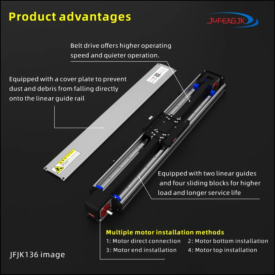 JFJK110 высокоэффективный XYZ осевой ремень движения линейная направляющая CNC gantry robot