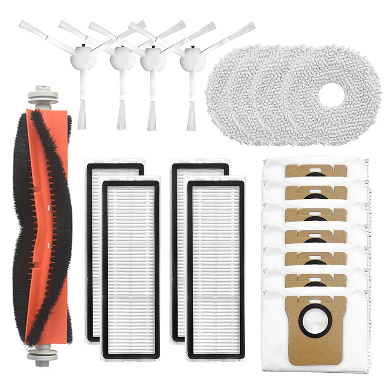 

For Mijia Sweeping Robot Main Brush Accessories Main Brush + Side Brush + Filter + Dust Bag + Mop