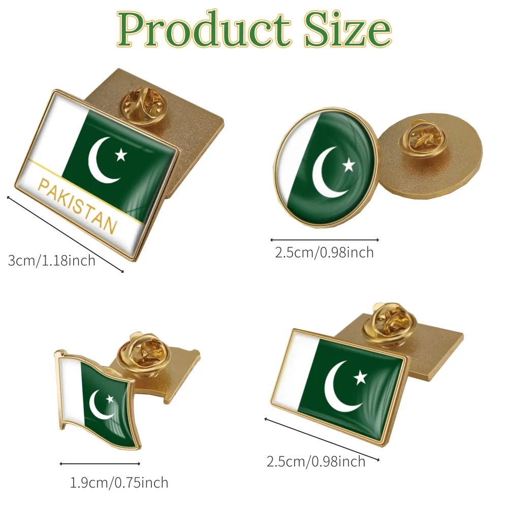 Пакистанский флаг Национальная эмблема брошь |