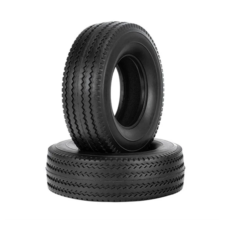 

2Pcs 25mm Hard Rubber Tires for 1/14 RC Semi Tractor Truck Tipper MAN King Hauler ACTROS Upgrades Parts