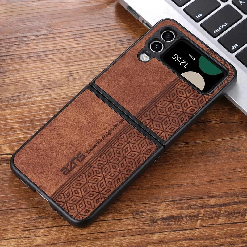 

Luxury PU Leather Hybrid Case For Samsung Galaxy Z Flip4 Flip3 Fold4 Fold3 5G Shockproof Soft Phone Cover For Samsung Z Flip4 3