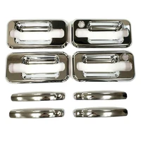 1Set Front+Rear Chrome Door Handle Cover Without Passenger Key Hole Exterior Covers For Hummer H2 SUV SUT 2003-2009