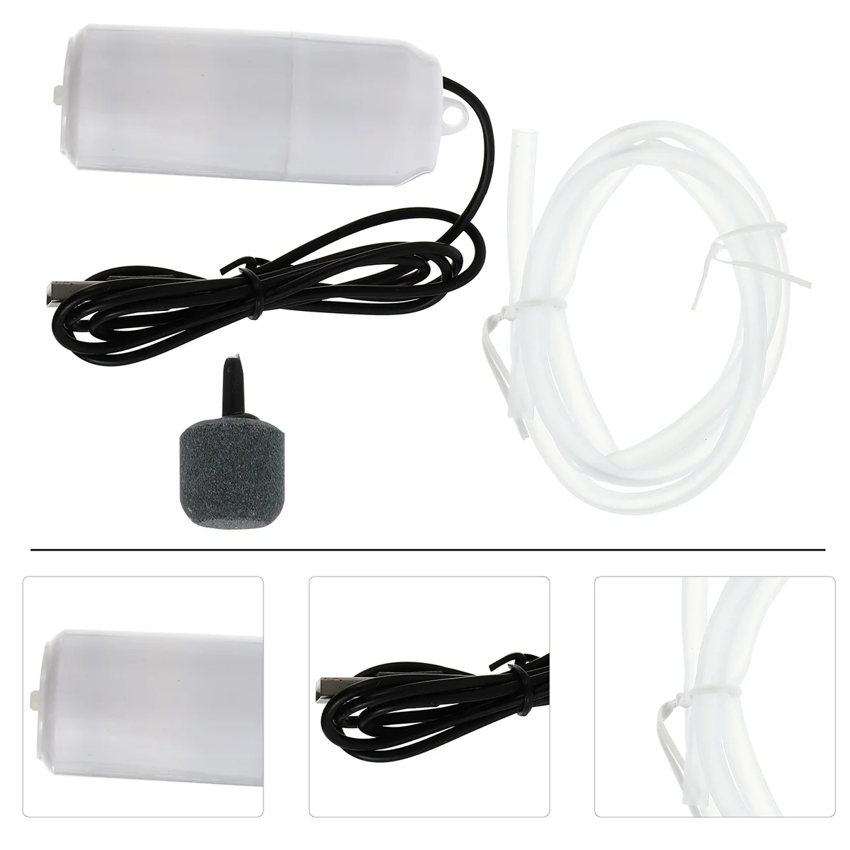 

Aquarium Diffuser Fish Bowl Air Pump Plastic Tank Bubbler Mini USB Machine