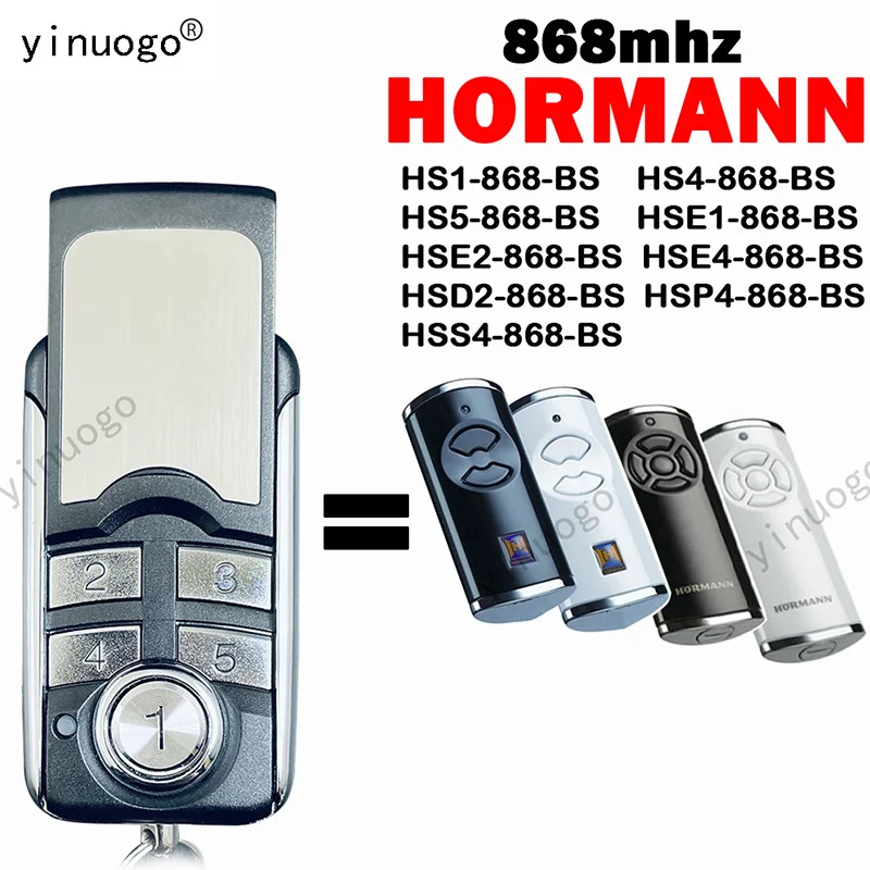 

HORMANN BS Remote Control 868MHz HORMANN HS1 HS4 HS5 HSE1 HSE2 HSE4 HSD2 HSP4 HSS4 Garage Barrier Electric Gate Opener Keychain