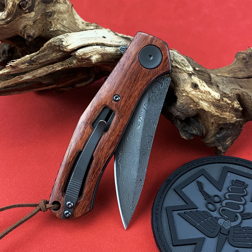 Складной нож из дамасской стали