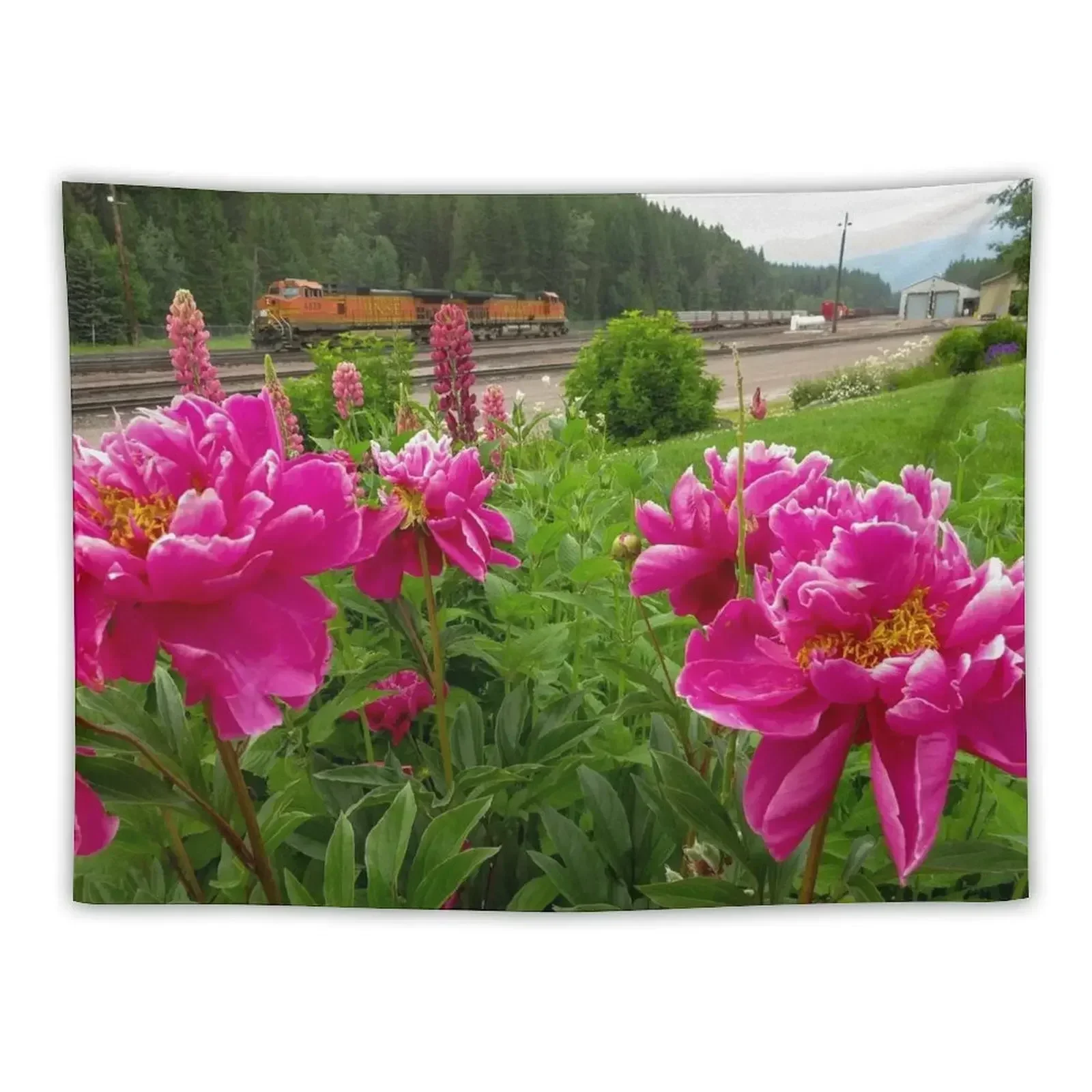 Поезд в Эссессе гобелен MT обои с грибами эстетический для домашнего декора