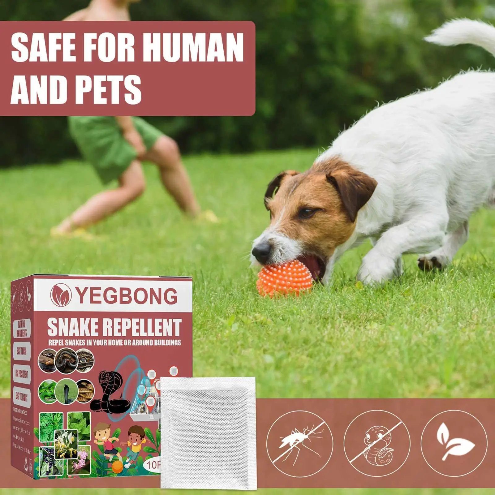 

10Pack/Box Snake Repellent Indoor Outdoor Car Outdoor Camping Fishing Garden Lawn Snake Repellent Bag Repellent For Snake B5M8