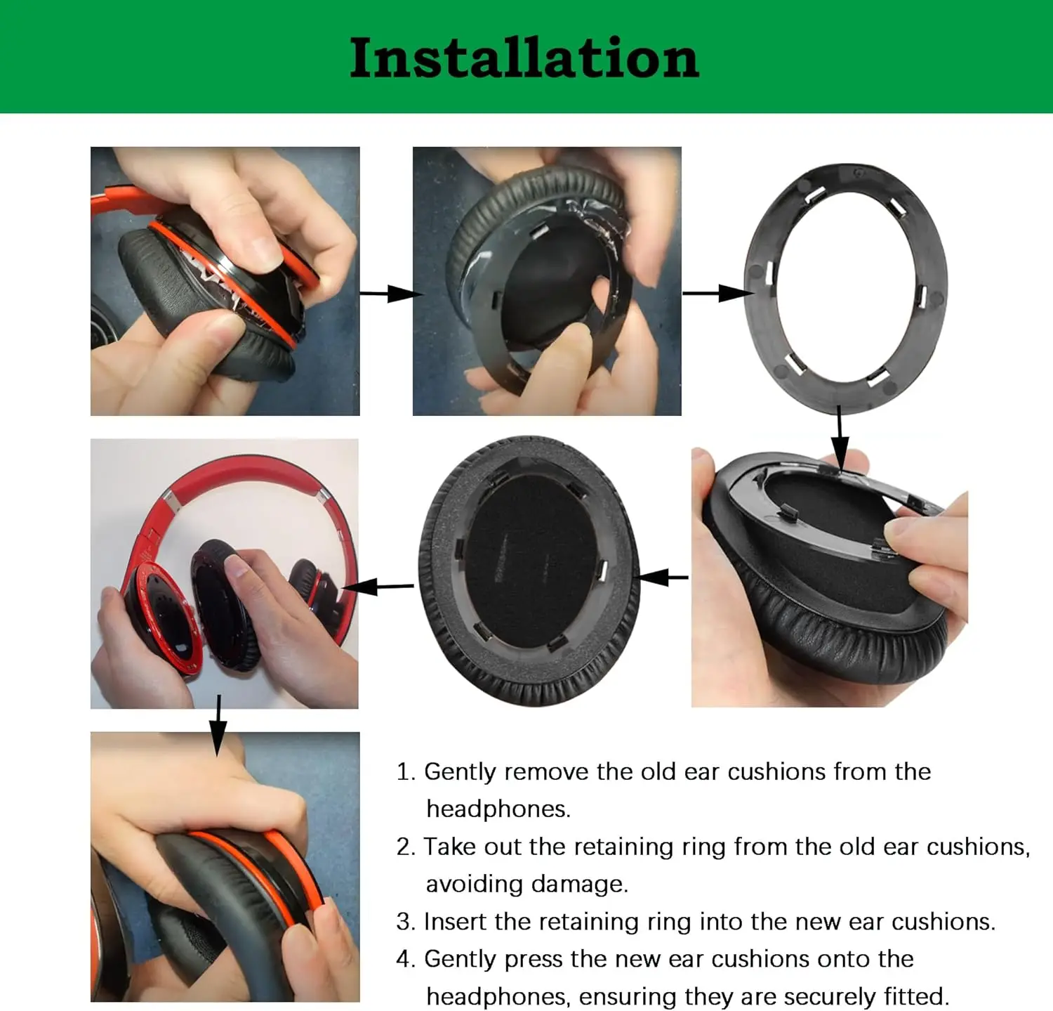 Фото Сменные амбушюры DIY для наушников Panasonic RP-HD601N, RP-HD605N, RP-HD805N, HD605N, чехлы-накладки, вкладыши №3