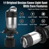 S&D 2Pcs Auto Lamp Mini Lens LED H4 Bulbs Headlight for Cars High Beam Low Beam Projector Turbo Fan 6000k White Color Lighting 2
