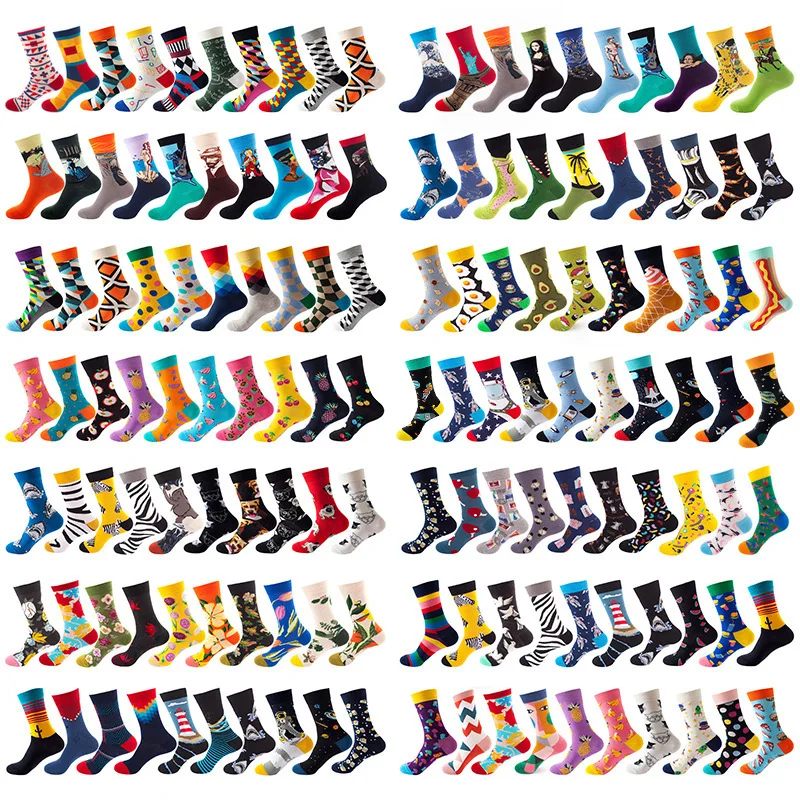 Socks for Men and Women 10 Pairs Funny Women Socks Lovely Cute Cartoon Autumn and Winter Gift Leisure Socks Female Wholesale